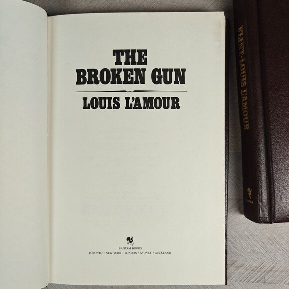 Louis LAmour Leatherette Hardcover Book Collection Set Of 5 Bantam Books Vintage - Picture 4 of 6